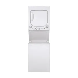 GE Unitized Spacemaker Stacked Residential Laundry Center - 2.3 Cu. Ft. Washer - Electric Dryer - White