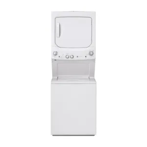 GE Unitized Spacemaker Stacked Residential Laundry Center - 3.4 Cu. Ft. Washer - Electric Dryer - White