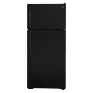GE 16.6 Cu. Ft. Top Freezer Refrigerator - 28" Wide - Black